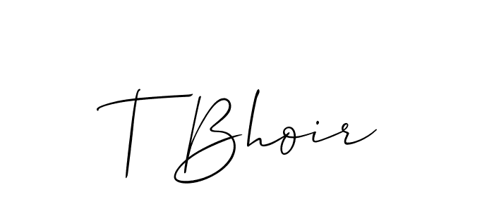 How to make T Bhoir name signature. Use Allison_Script style for creating short signs online. This is the latest handwritten sign. T Bhoir signature style 2 images and pictures png