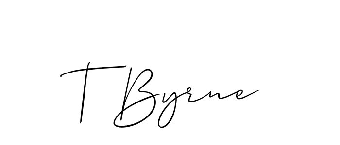 T Byrne stylish signature style. Best Handwritten Sign (Allison_Script) for my name. Handwritten Signature Collection Ideas for my name T Byrne. T Byrne signature style 2 images and pictures png