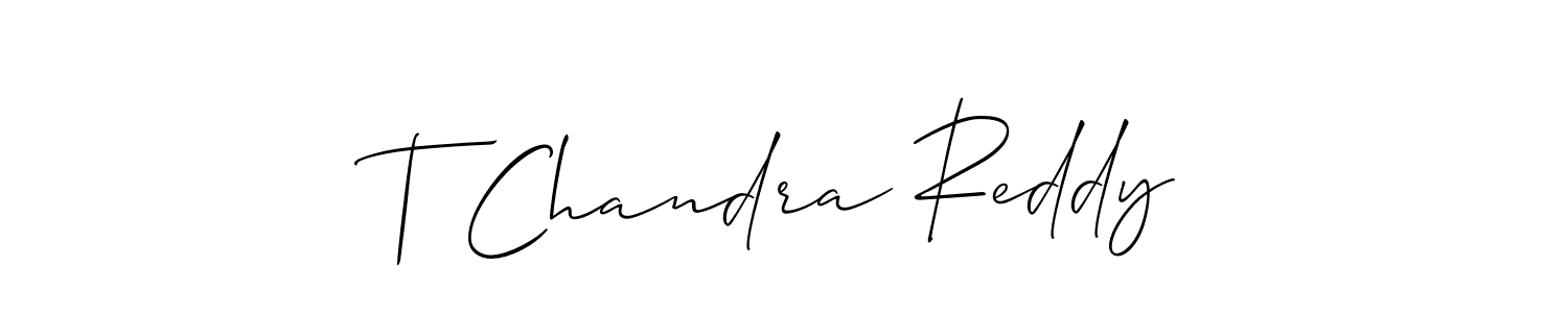 Make a short T Chandra Reddy signature style. Manage your documents anywhere anytime using Allison_Script. Create and add eSignatures, submit forms, share and send files easily. T Chandra Reddy signature style 2 images and pictures png