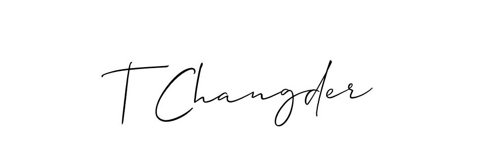 Make a short T Changder signature style. Manage your documents anywhere anytime using Allison_Script. Create and add eSignatures, submit forms, share and send files easily. T Changder signature style 2 images and pictures png