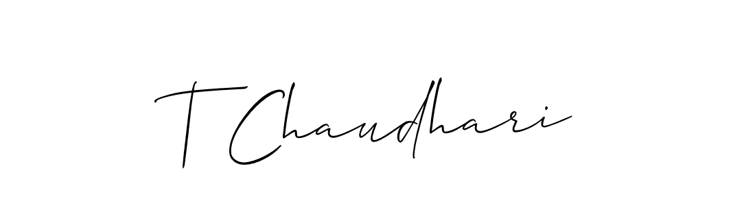 Best and Professional Signature Style for T Chaudhari. Allison_Script Best Signature Style Collection. T Chaudhari signature style 2 images and pictures png