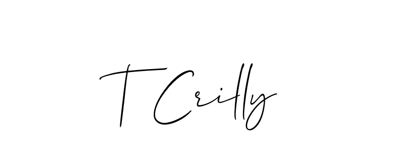 Make a beautiful signature design for name T Crilly. Use this online signature maker to create a handwritten signature for free. T Crilly signature style 2 images and pictures png