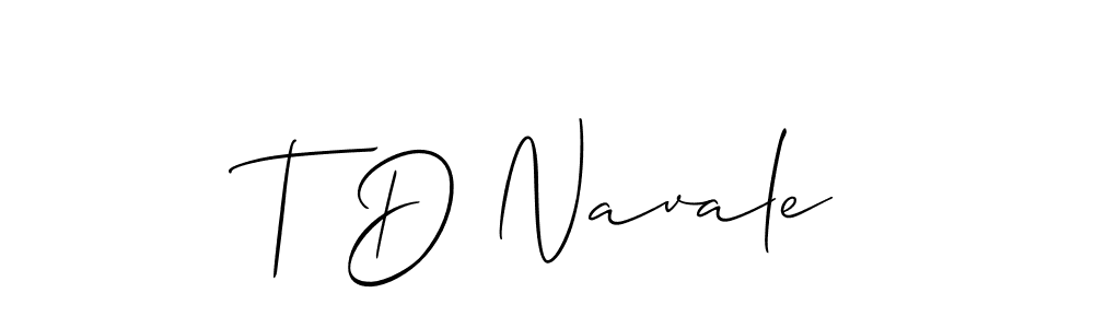Similarly Allison_Script is the best handwritten signature design. Signature creator online .You can use it as an online autograph creator for name T D Navale. T D Navale signature style 2 images and pictures png