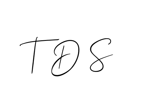 if you are searching for the best signature style for your name T D S. so please give up your signature search. here we have designed multiple signature styles  using Allison_Script. T D S signature style 2 images and pictures png