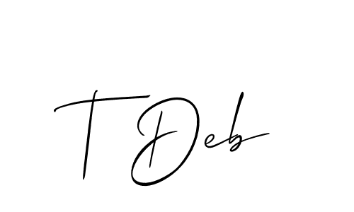 How to Draw T Deb signature style? Allison_Script is a latest design signature styles for name T Deb. T Deb signature style 2 images and pictures png