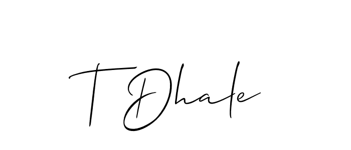 How to Draw T Dhale signature style? Allison_Script is a latest design signature styles for name T Dhale. T Dhale signature style 2 images and pictures png