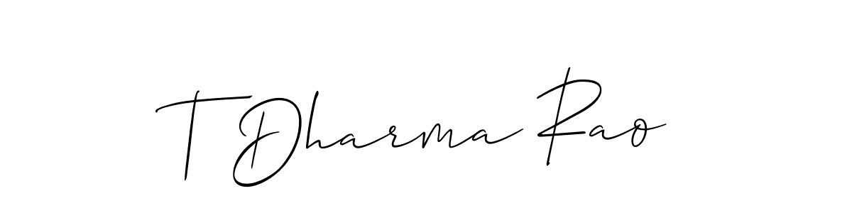 This is the best signature style for the T Dharma Rao name. Also you like these signature font (Allison_Script). Mix name signature. T Dharma Rao signature style 2 images and pictures png