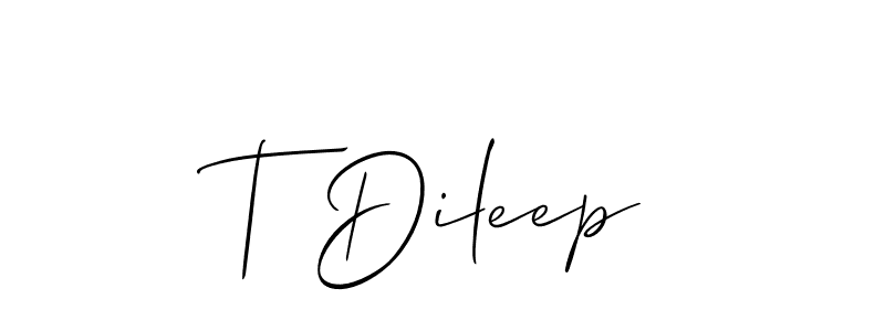 Here are the top 10 professional signature styles for the name T Dileep. These are the best autograph styles you can use for your name. T Dileep signature style 2 images and pictures png