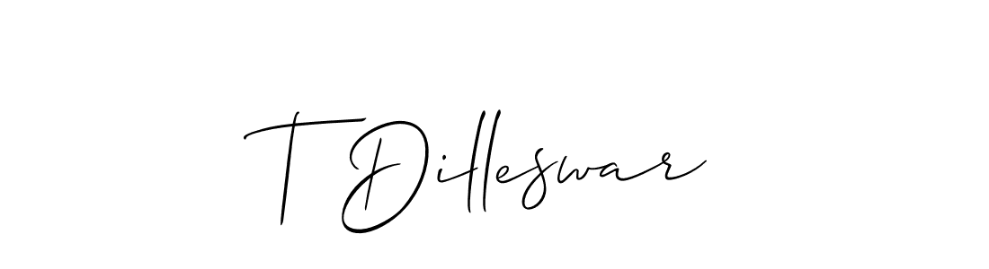 Design your own signature with our free online signature maker. With this signature software, you can create a handwritten (Allison_Script) signature for name T Dilleswar. T Dilleswar signature style 2 images and pictures png