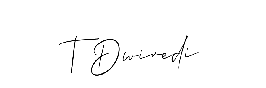 Also we have T Dwivedi name is the best signature style. Create professional handwritten signature collection using Allison_Script autograph style. T Dwivedi signature style 2 images and pictures png