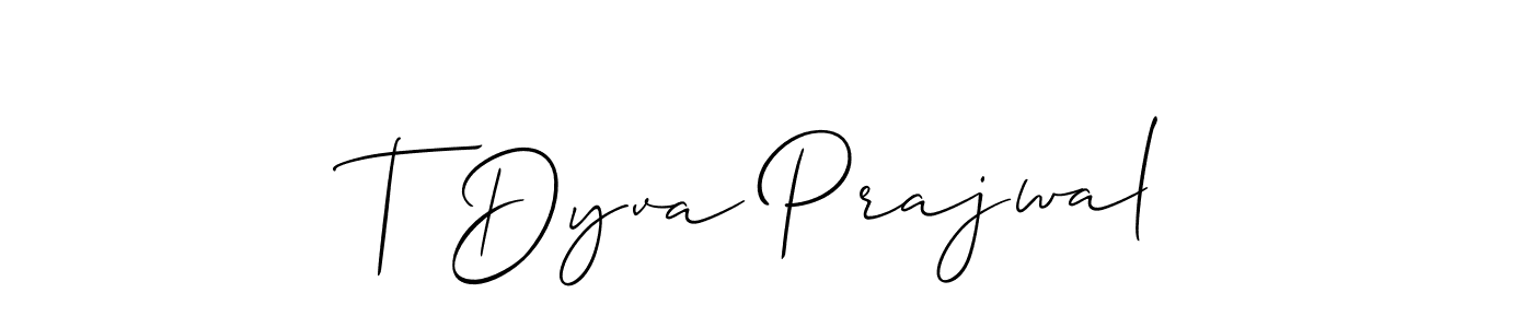 Similarly Allison_Script is the best handwritten signature design. Signature creator online .You can use it as an online autograph creator for name T Dyva Prajwal. T Dyva Prajwal signature style 2 images and pictures png