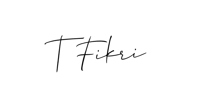 Here are the top 10 professional signature styles for the name T Fikri. These are the best autograph styles you can use for your name. T Fikri signature style 2 images and pictures png