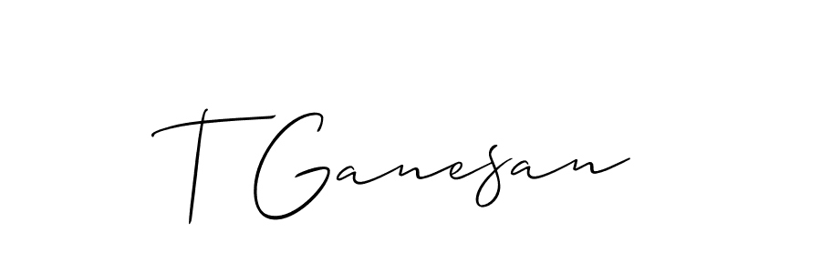 T Ganesan stylish signature style. Best Handwritten Sign (Allison_Script) for my name. Handwritten Signature Collection Ideas for my name T Ganesan. T Ganesan signature style 2 images and pictures png