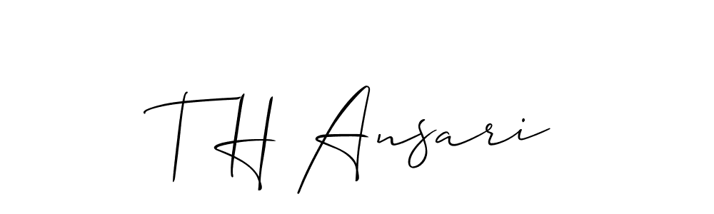 Design your own signature with our free online signature maker. With this signature software, you can create a handwritten (Allison_Script) signature for name T H Ansari. T H Ansari signature style 2 images and pictures png