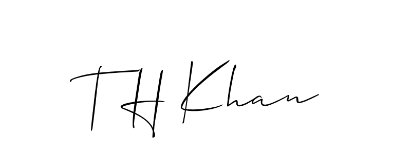 Best and Professional Signature Style for T H Khan. Allison_Script Best Signature Style Collection. T H Khan signature style 2 images and pictures png