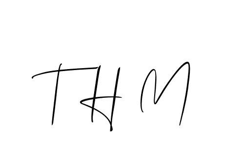 Use a signature maker to create a handwritten signature online. With this signature software, you can design (Allison_Script) your own signature for name T H M. T H M signature style 2 images and pictures png