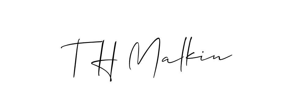 Make a short T H Malkin signature style. Manage your documents anywhere anytime using Allison_Script. Create and add eSignatures, submit forms, share and send files easily. T H Malkin signature style 2 images and pictures png