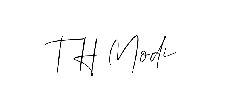 Use a signature maker to create a handwritten signature online. With this signature software, you can design (Allison_Script) your own signature for name T H Modi. T H Modi signature style 2 images and pictures png