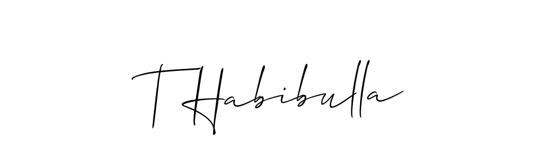 You can use this online signature creator to create a handwritten signature for the name T Habibulla. This is the best online autograph maker. T Habibulla signature style 2 images and pictures png