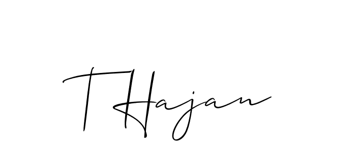 Similarly Allison_Script is the best handwritten signature design. Signature creator online .You can use it as an online autograph creator for name T Hajan. T Hajan signature style 2 images and pictures png