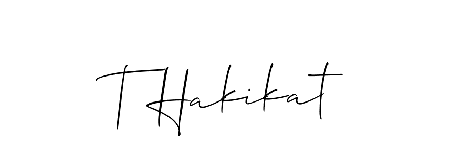 Also You can easily find your signature by using the search form. We will create T Hakikat name handwritten signature images for you free of cost using Allison_Script sign style. T Hakikat signature style 2 images and pictures png