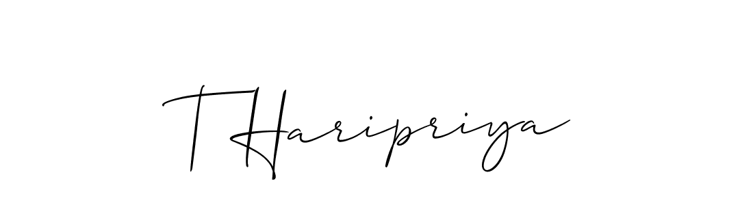 Check out images of Autograph of T Haripriya name. Actor T Haripriya Signature Style. Allison_Script is a professional sign style online. T Haripriya signature style 2 images and pictures png