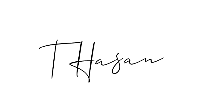 Similarly Allison_Script is the best handwritten signature design. Signature creator online .You can use it as an online autograph creator for name T Hasan. T Hasan signature style 2 images and pictures png