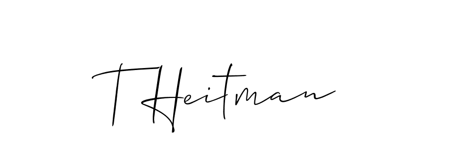 Make a beautiful signature design for name T Heitman. With this signature (Allison_Script) style, you can create a handwritten signature for free. T Heitman signature style 2 images and pictures png