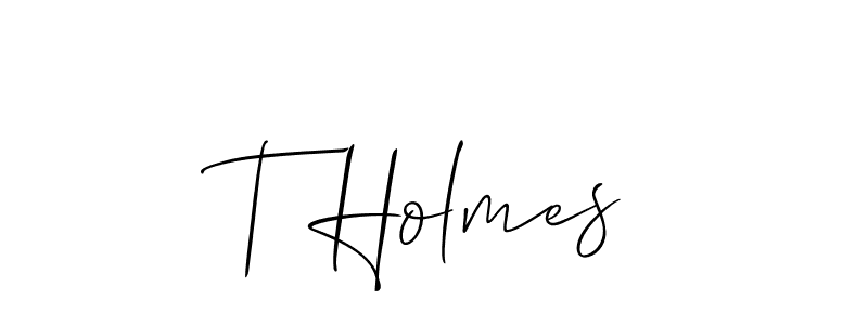 Create a beautiful signature design for name T Holmes. With this signature (Allison_Script) fonts, you can make a handwritten signature for free. T Holmes signature style 2 images and pictures png