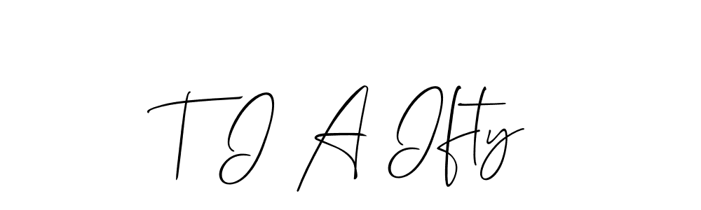 How to Draw T I A Ifty signature style? Allison_Script is a latest design signature styles for name T I A Ifty. T I A Ifty signature style 2 images and pictures png