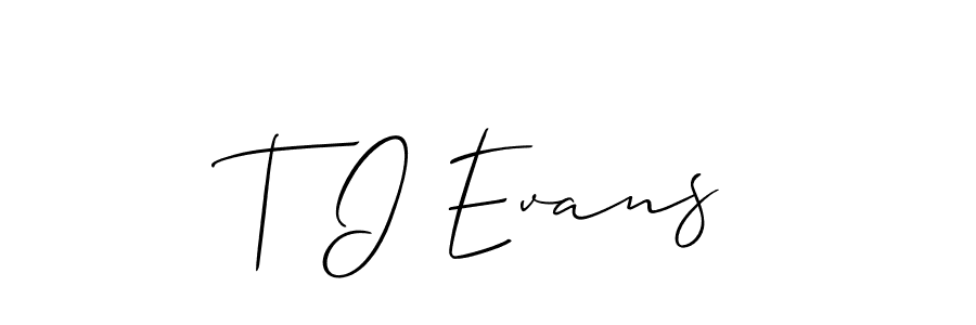 Design your own signature with our free online signature maker. With this signature software, you can create a handwritten (Allison_Script) signature for name T I Evans. T I Evans signature style 2 images and pictures png