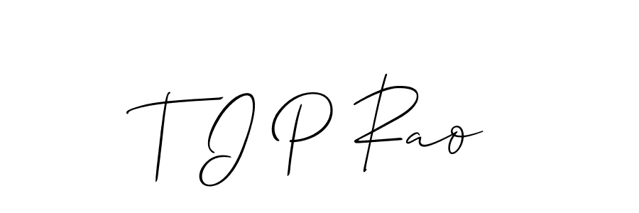 Also we have T I P Rao name is the best signature style. Create professional handwritten signature collection using Allison_Script autograph style. T I P Rao signature style 2 images and pictures png