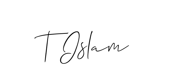 You can use this online signature creator to create a handwritten signature for the name T Islam. This is the best online autograph maker. T Islam signature style 2 images and pictures png