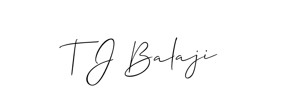 Also we have T J Balaji name is the best signature style. Create professional handwritten signature collection using Allison_Script autograph style. T J Balaji signature style 2 images and pictures png