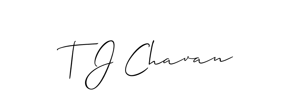 How to make T J Chavan name signature. Use Allison_Script style for creating short signs online. This is the latest handwritten sign. T J Chavan signature style 2 images and pictures png