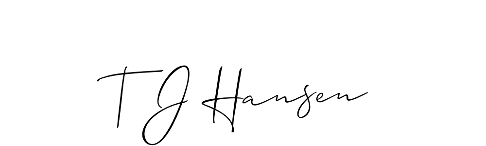 Similarly Allison_Script is the best handwritten signature design. Signature creator online .You can use it as an online autograph creator for name T J Hansen. T J Hansen signature style 2 images and pictures png