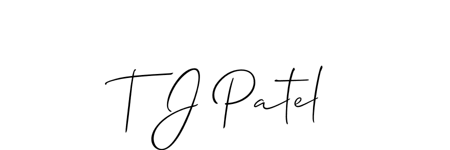 Create a beautiful signature design for name T J Patel. With this signature (Allison_Script) fonts, you can make a handwritten signature for free. T J Patel signature style 2 images and pictures png