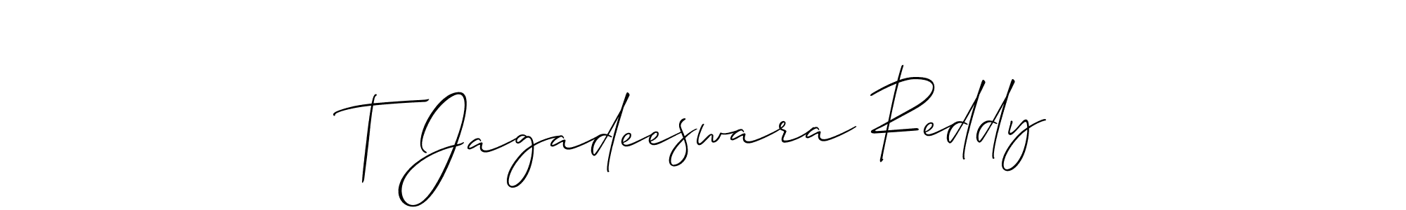 Make a beautiful signature design for name T Jagadeeswara Reddy. Use this online signature maker to create a handwritten signature for free. T Jagadeeswara Reddy signature style 2 images and pictures png