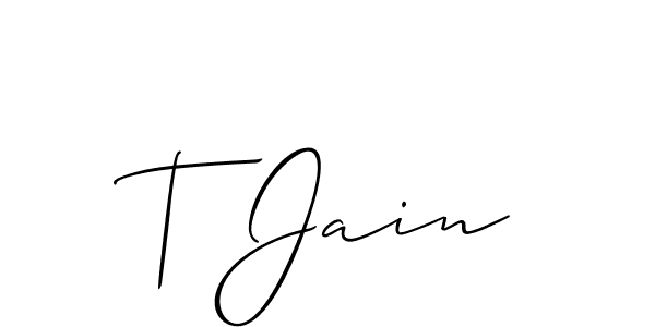 Once you've used our free online signature maker to create your best signature Allison_Script style, it's time to enjoy all of the benefits that T Jain name signing documents. T Jain signature style 2 images and pictures png
