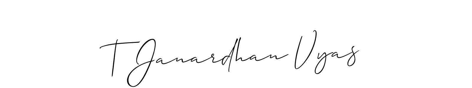 Best and Professional Signature Style for T Janardhan Vyas. Allison_Script Best Signature Style Collection. T Janardhan Vyas signature style 2 images and pictures png