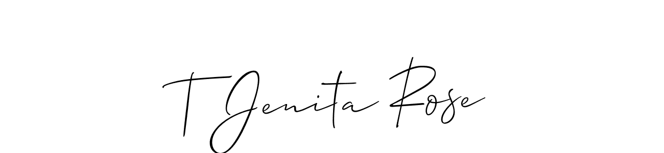 Create a beautiful signature design for name T Jenita Rose. With this signature (Allison_Script) fonts, you can make a handwritten signature for free. T Jenita Rose signature style 2 images and pictures png