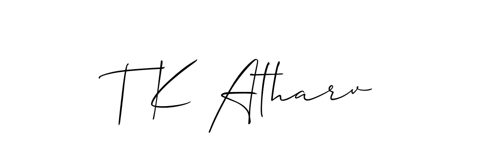 Once you've used our free online signature maker to create your best signature Allison_Script style, it's time to enjoy all of the benefits that T K Atharv name signing documents. T K Atharv signature style 2 images and pictures png