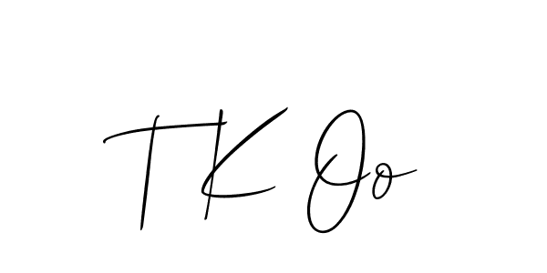 Best and Professional Signature Style for T K Oo. Allison_Script Best Signature Style Collection. T K Oo signature style 2 images and pictures png