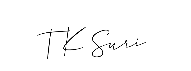 Make a beautiful signature design for name T K Suri. Use this online signature maker to create a handwritten signature for free. T K Suri signature style 2 images and pictures png
