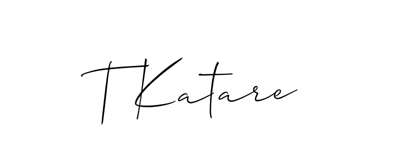 if you are searching for the best signature style for your name T Katare. so please give up your signature search. here we have designed multiple signature styles  using Allison_Script. T Katare signature style 2 images and pictures png