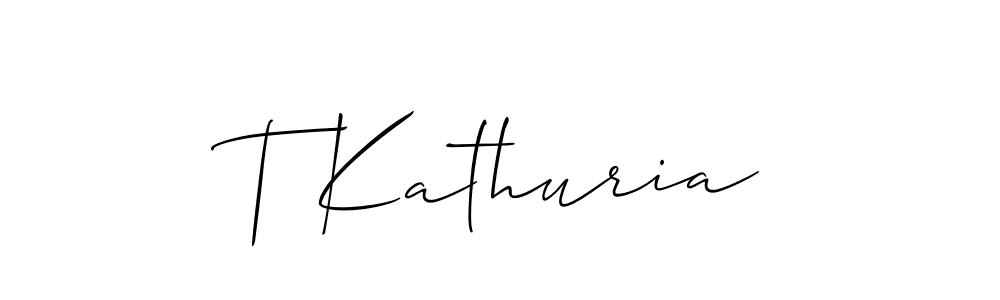 Make a beautiful signature design for name T Kathuria. Use this online signature maker to create a handwritten signature for free. T Kathuria signature style 2 images and pictures png