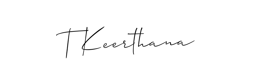 Make a beautiful signature design for name T Keerthana. Use this online signature maker to create a handwritten signature for free. T Keerthana signature style 2 images and pictures png