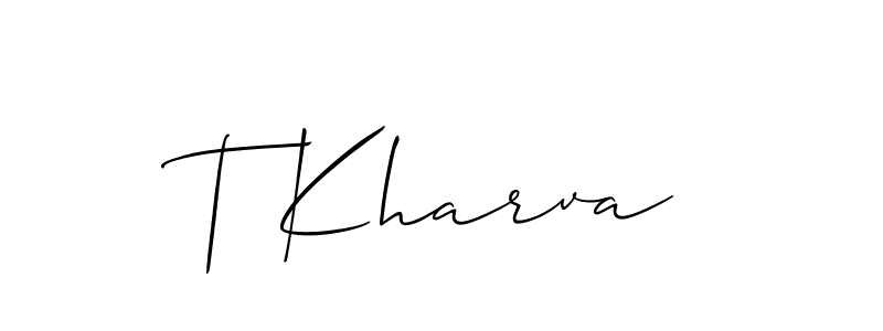 Make a short T Kharva signature style. Manage your documents anywhere anytime using Allison_Script. Create and add eSignatures, submit forms, share and send files easily. T Kharva signature style 2 images and pictures png