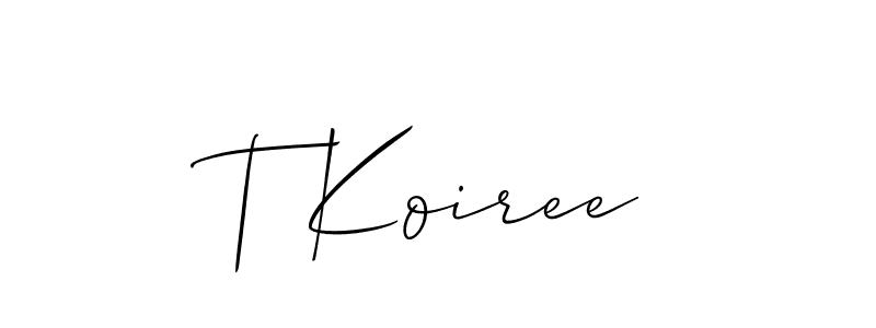 How to Draw T Koiree signature style? Allison_Script is a latest design signature styles for name T Koiree. T Koiree signature style 2 images and pictures png