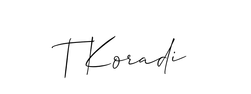 Once you've used our free online signature maker to create your best signature Allison_Script style, it's time to enjoy all of the benefits that T Koradi name signing documents. T Koradi signature style 2 images and pictures png